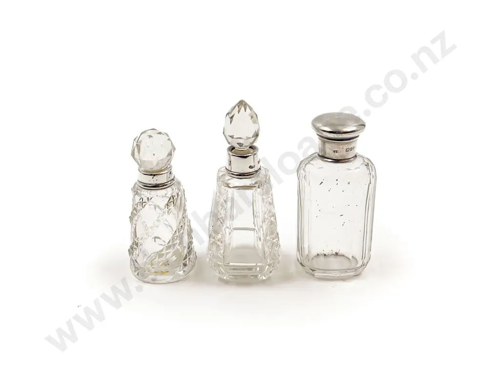 Two S/S Collared Vanity Bottles together with S/S Topped Example Image 1++