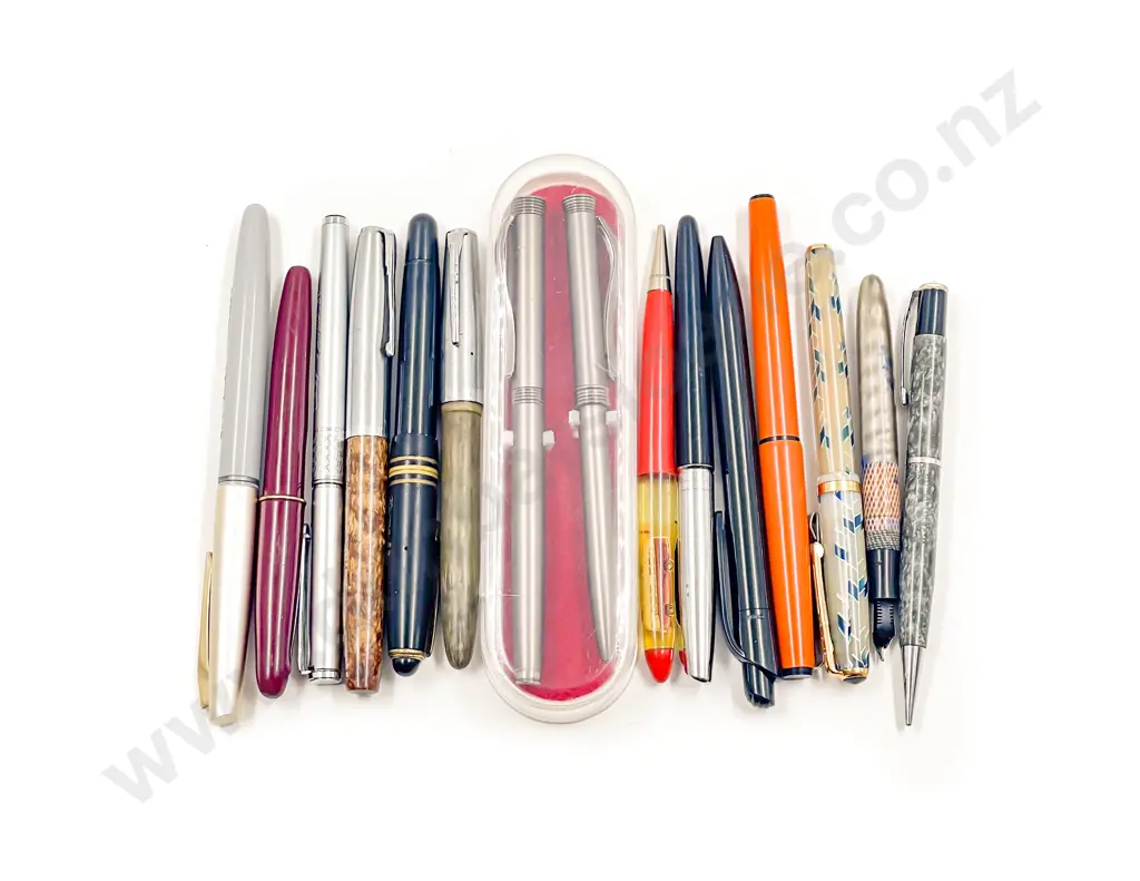 Quantity of Assorted Ballpoint & Fountain Pens Image 1++