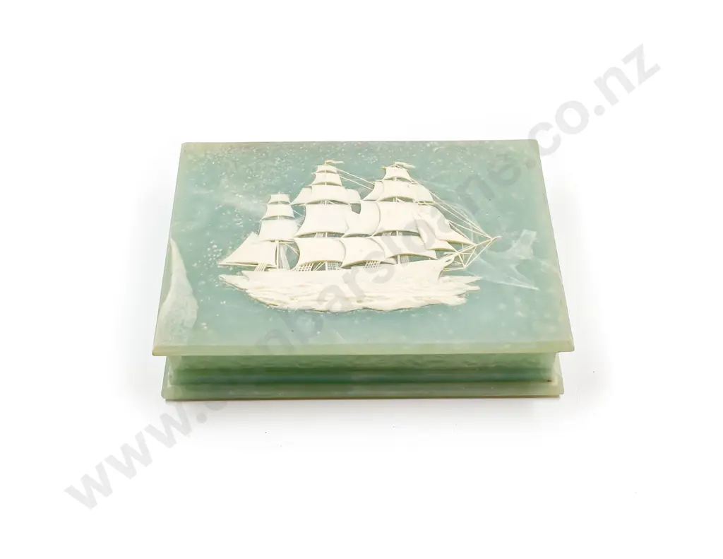 Handcrafted Cultured Marble Stone Jewellery Box Image 1++