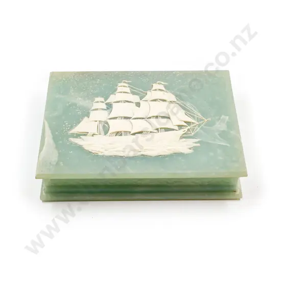 Handcrafted Cultured Marble Stone Jewellery Box