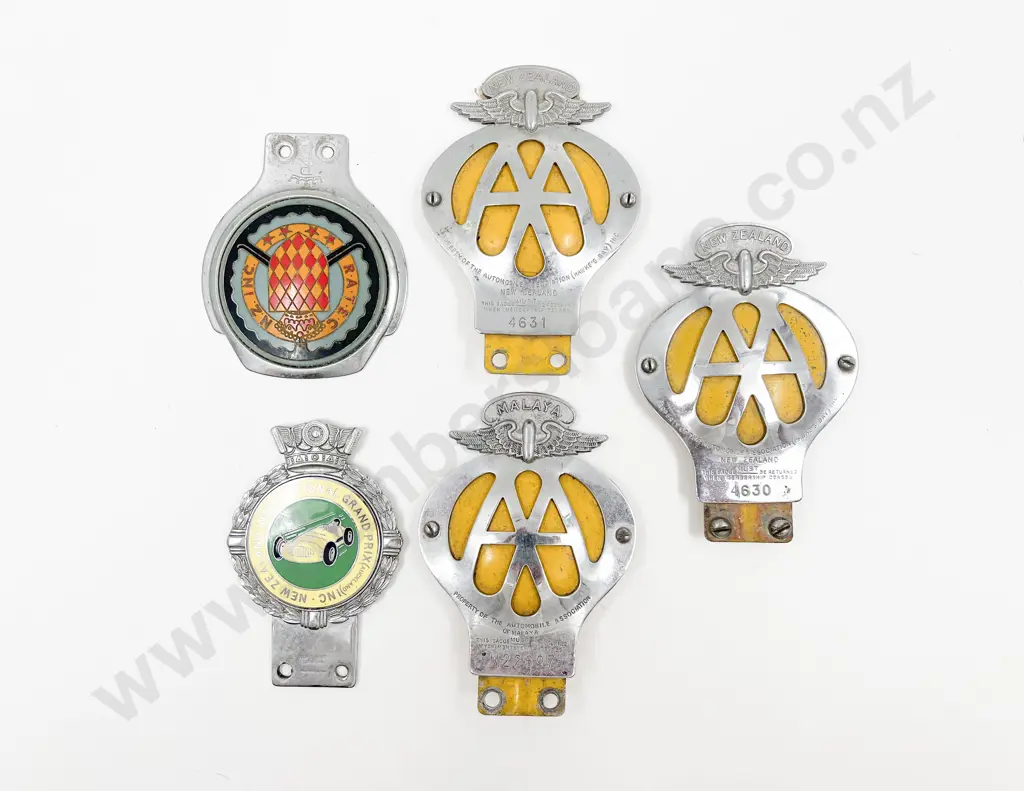 Five Assorted Vintage Car Badges Image 1++