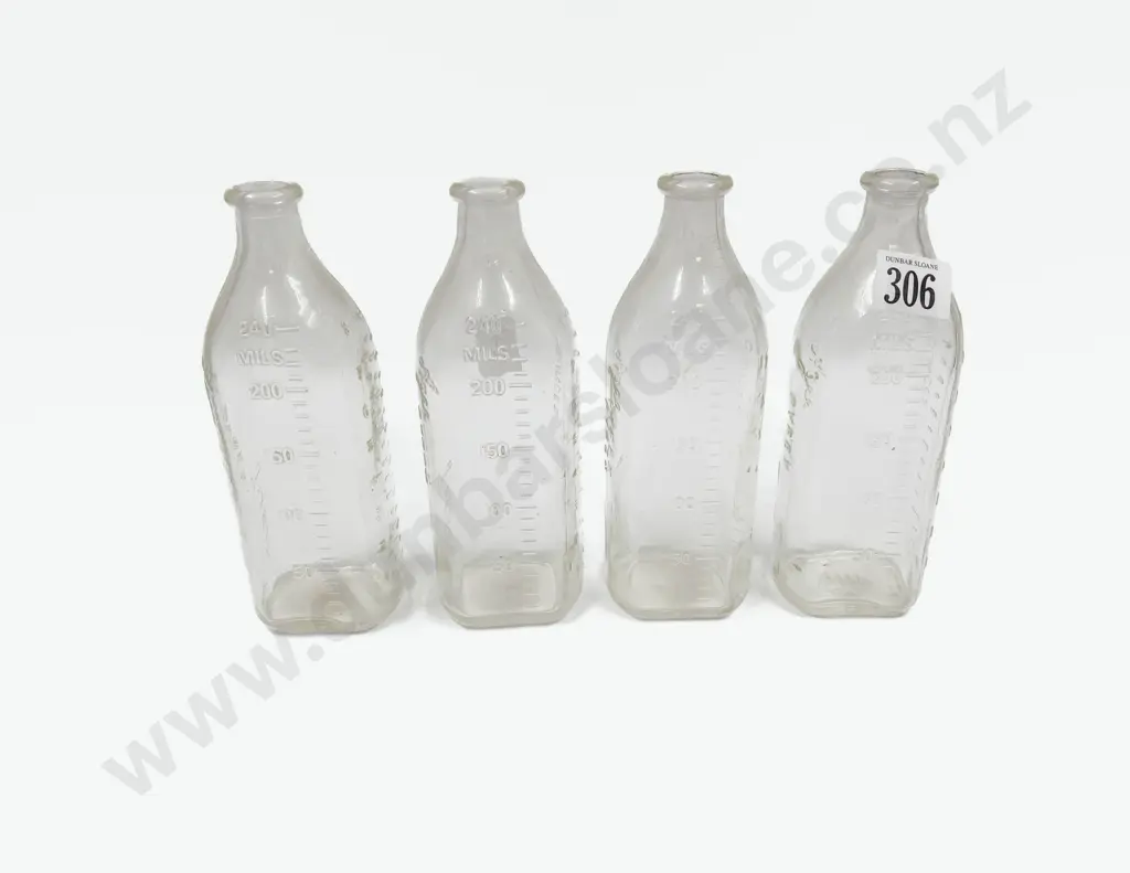 Set of Four Agee Pyrex Feeder Bottles Image 1++