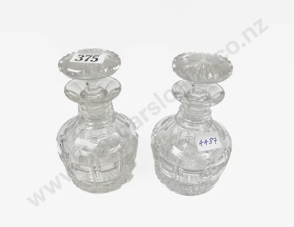 Pair of Small Stuart Crystal Decanters Image 1++