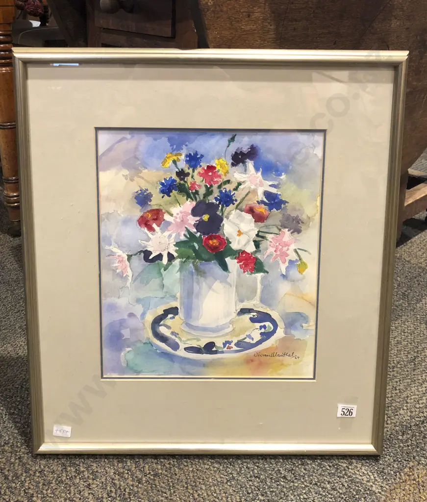 Vivian Manthel Floral Still Life Watercolour Image 1++