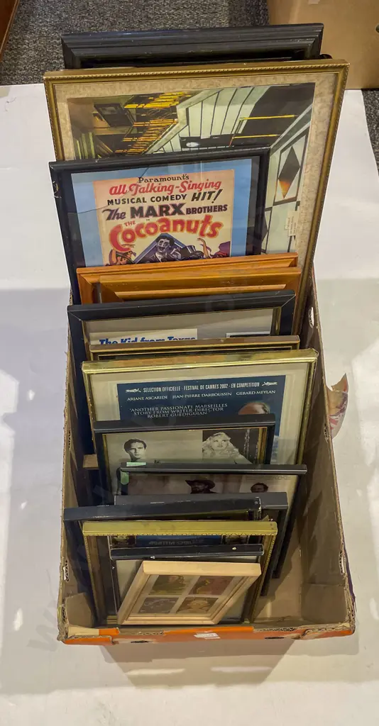Box of Assorted Framed Posters Image 1++