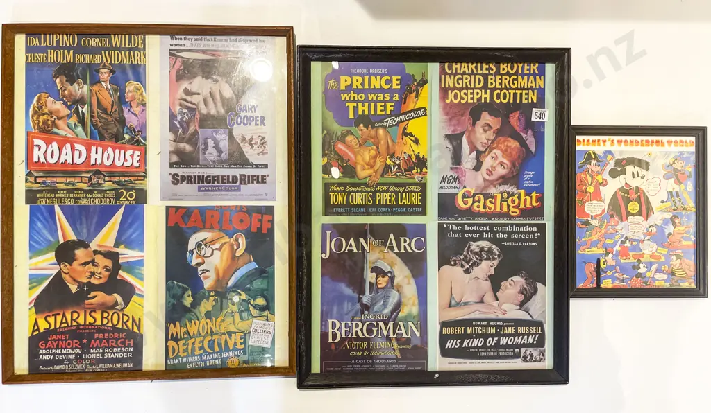 Six Assorted Framed Posters Image 1++