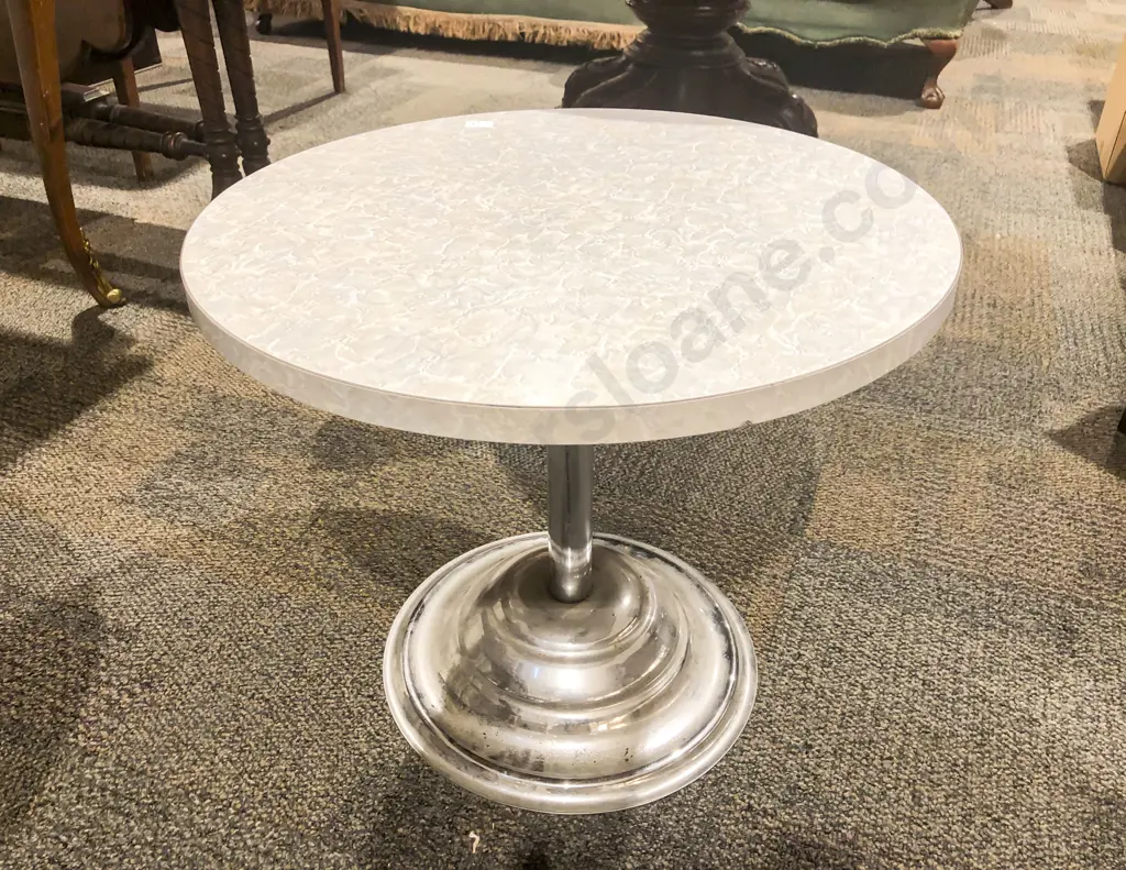 1950's Circular Formica Top Coffee Table Image 1++