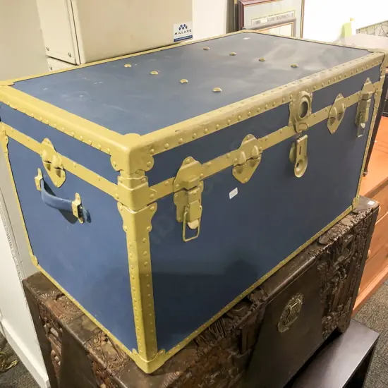 Vintage Painted Cabin Trunk