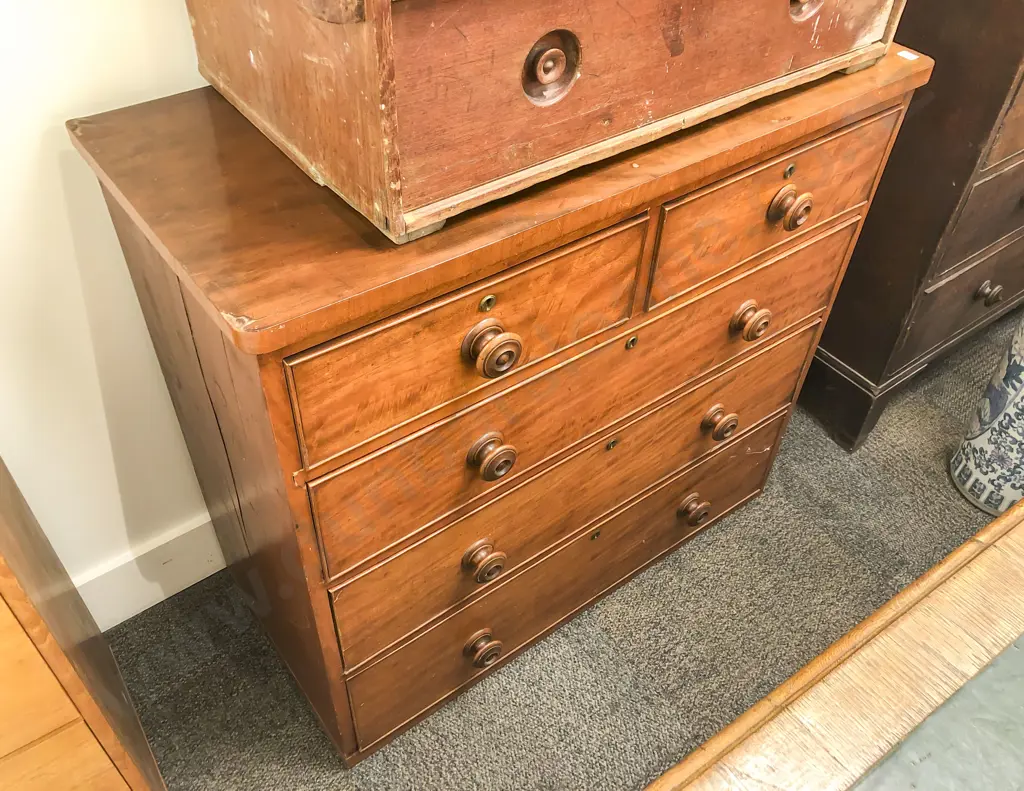 Vict Mahogany Flat Front Chest Image 1++