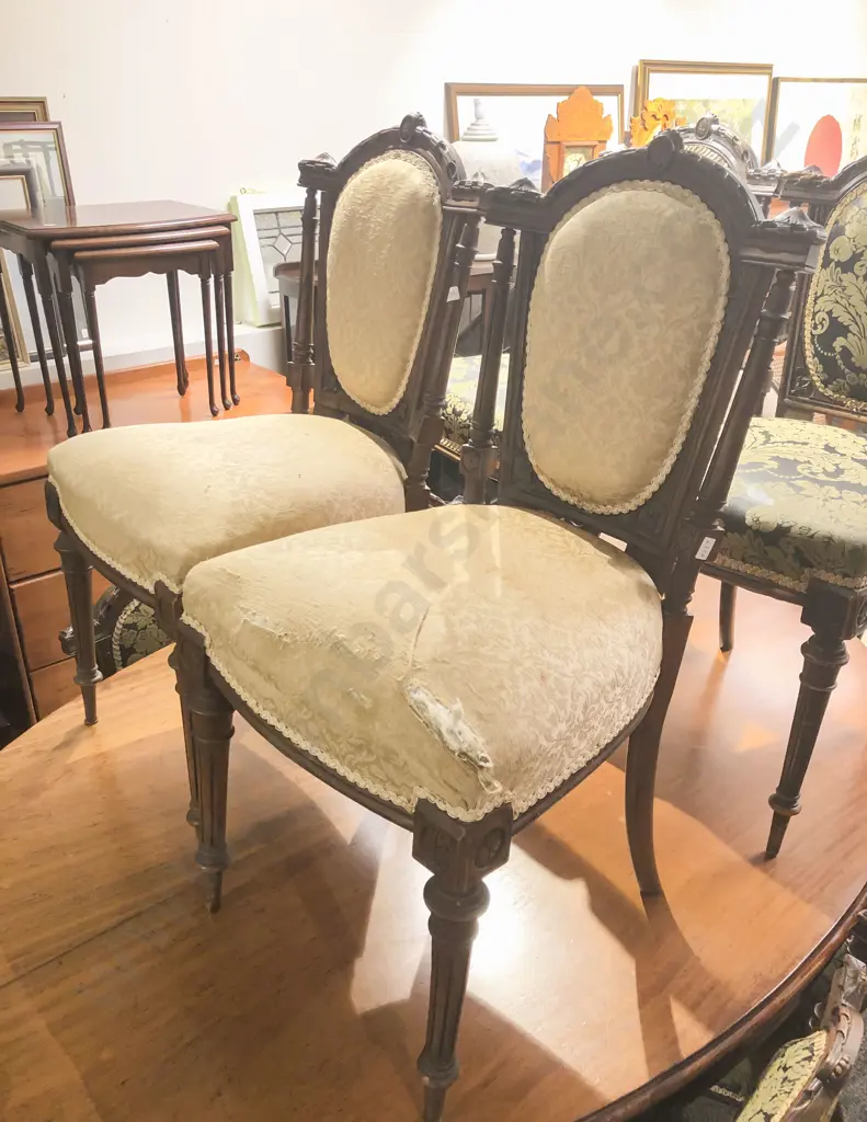 Pair of Upholstered Dining Chairs Image 1++