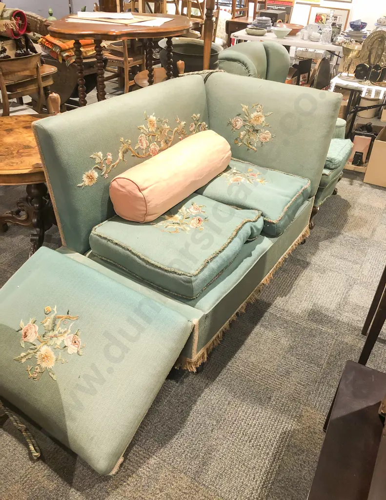 Knole Sofa together with Wingback Armchair in Same Upholstery Image 1++