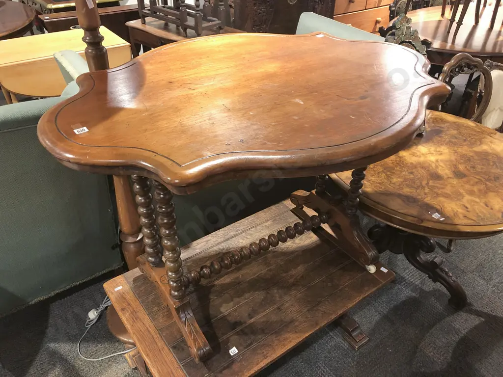 Danish Baltic Pine Bobbin Leg Side Table Image 1++