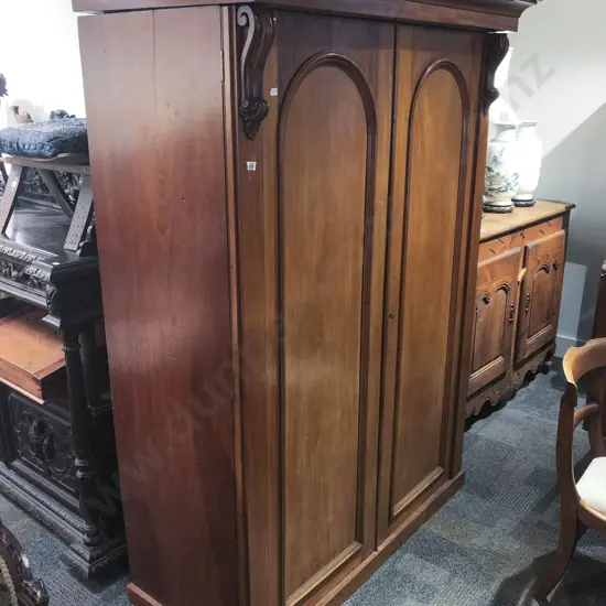 Vict Mahogany Two Door Wardrobe