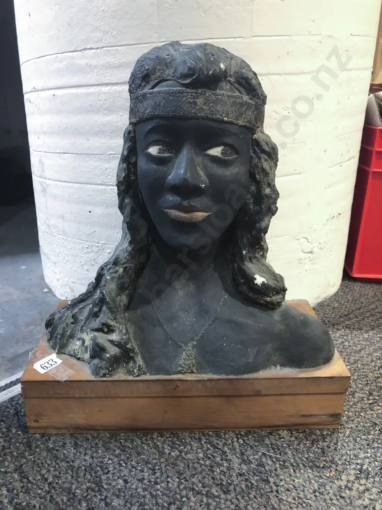 Plaster Bust of a Wahine Image 1++