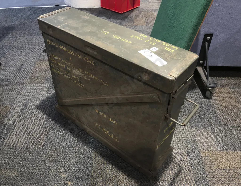 Vintage Military Ammo Box Image 1++