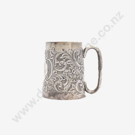 Late Vict S/S Christening Mug