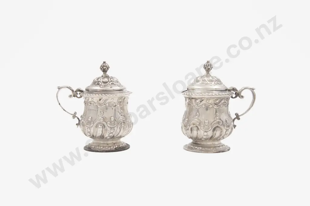 An Attractive Pair Of Vict S/S Mustard Pots Image 1++
