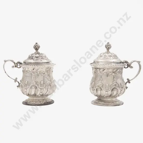 An Attractive Pair Of Vict S/S Mustard Pots