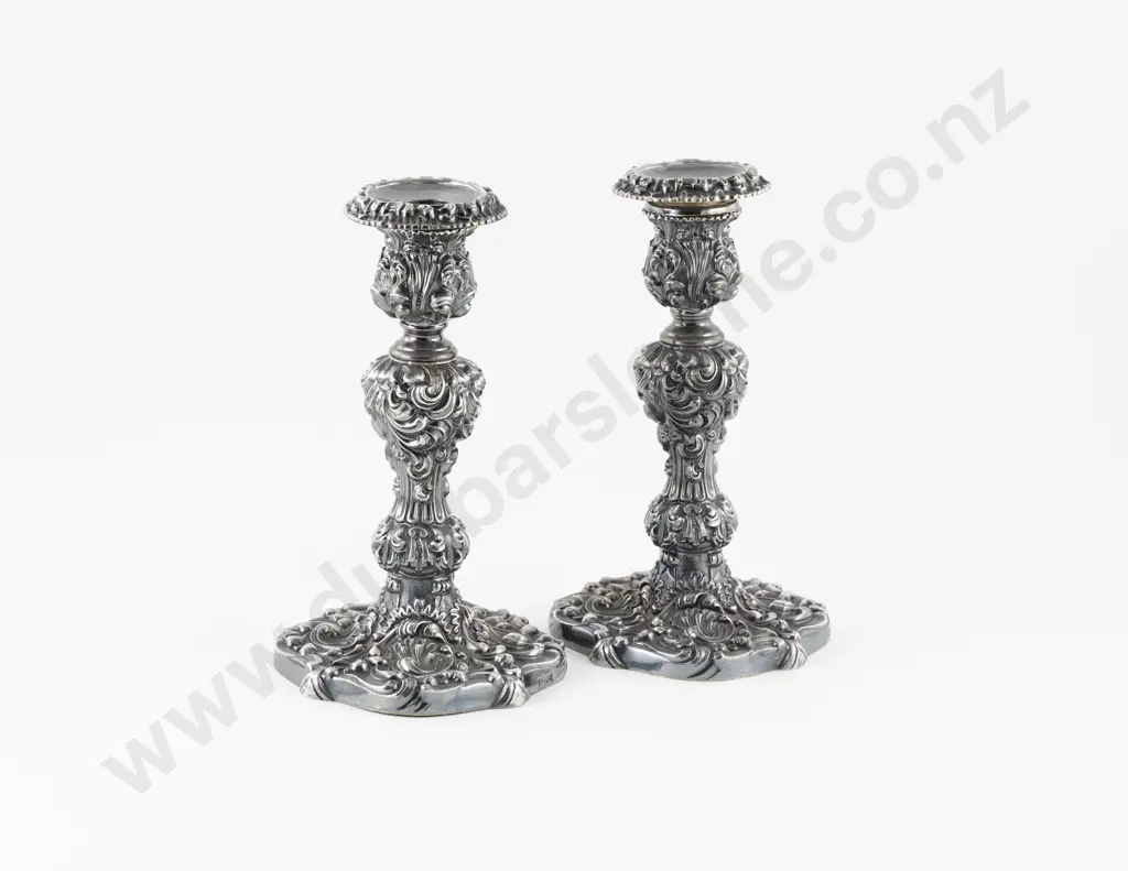Pair Of Wm IV S/S Candlesticks Image 1++