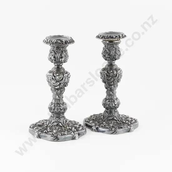 Pair Of Wm IV S/S Candlesticks