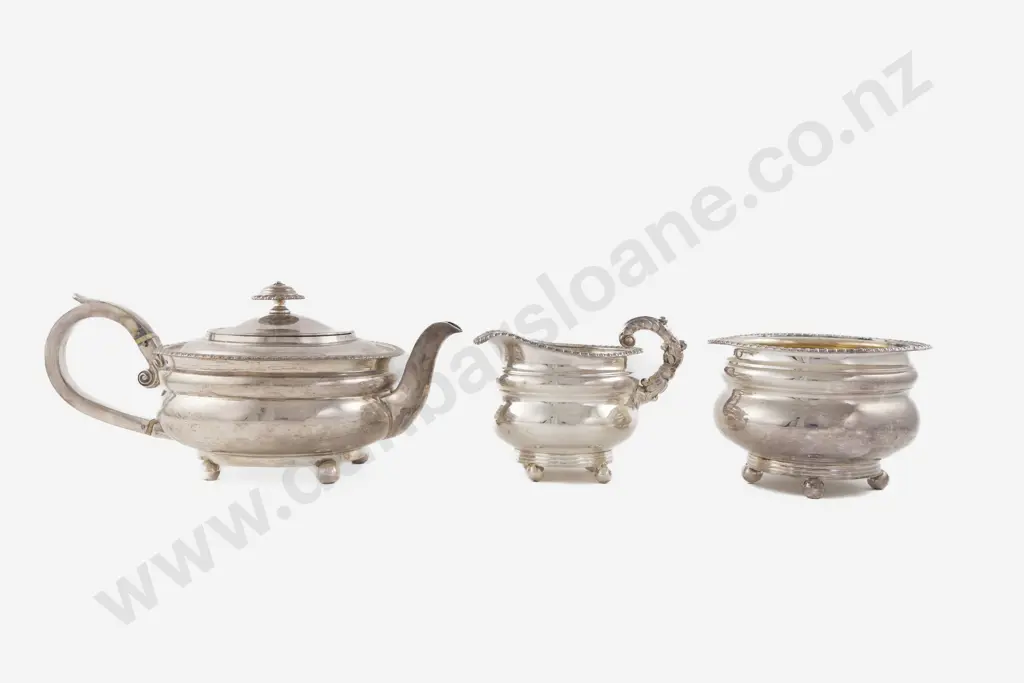 Composed Geo III & Later S/S 3 Piece Teaset Image 1++