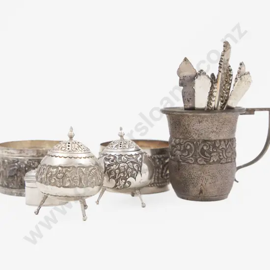 Small Group Of Mixed Indonesian .800 Silver Items