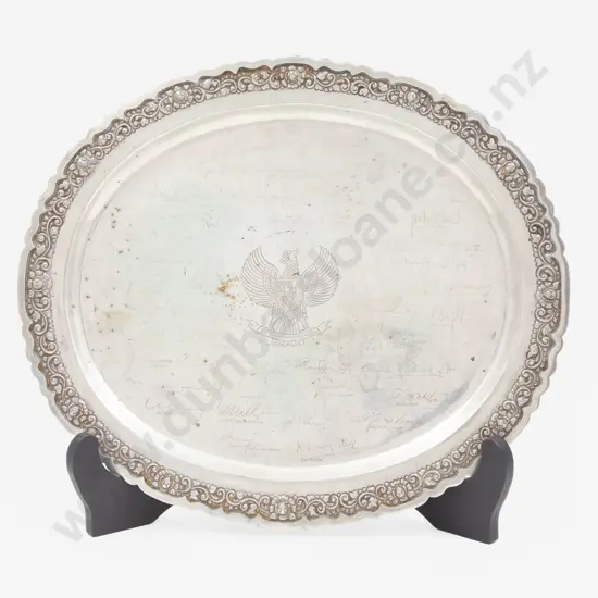 Indonesian .800 Oval Silver Tray