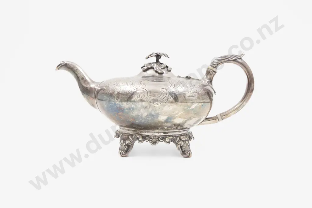 Early Vict S/S Teapot Image 1++
