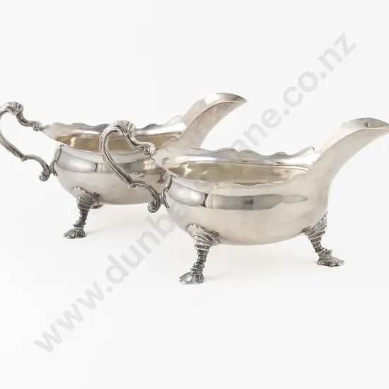 Fine Quality & Large Pair Of Geo II S/S Gravy Boats