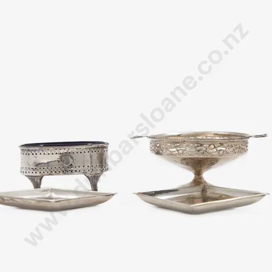 Pair Geo III S/S Pin Dishes