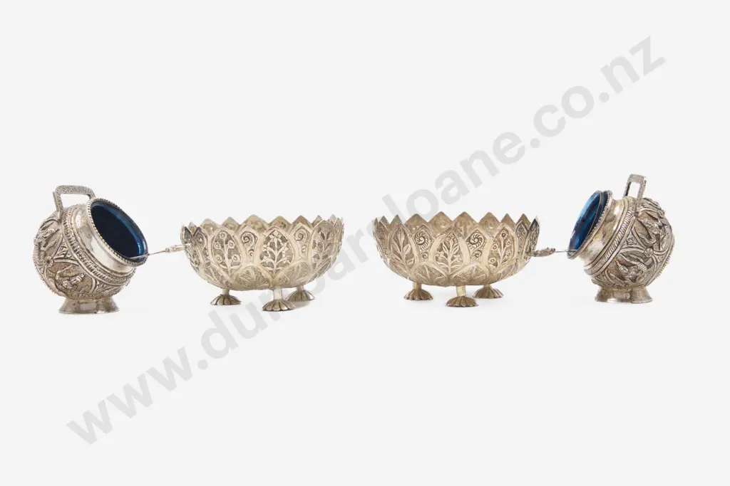 2 Pairs Of Indian Silver Salts Image 1++