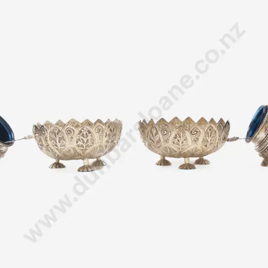 2 Pairs Of Indian Silver Salts