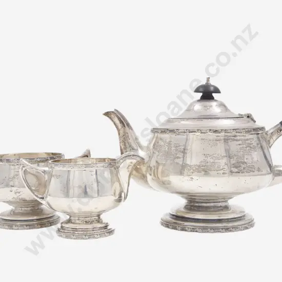 Geo V S/S 3 Piece Teaset by Walker & Hall