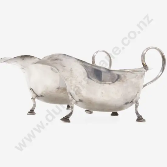 Pair Geo V S/S Gravy Boats