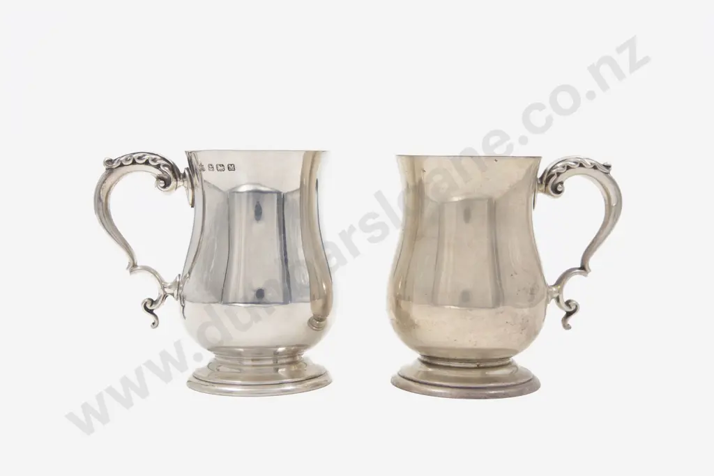 Near Pair Of Geo VI S/S Tankards Image 1++