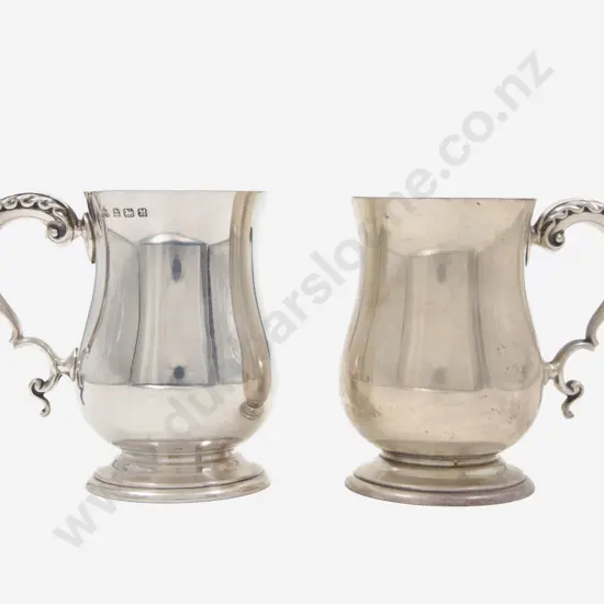 Near Pair Of Geo VI S/S Tankards