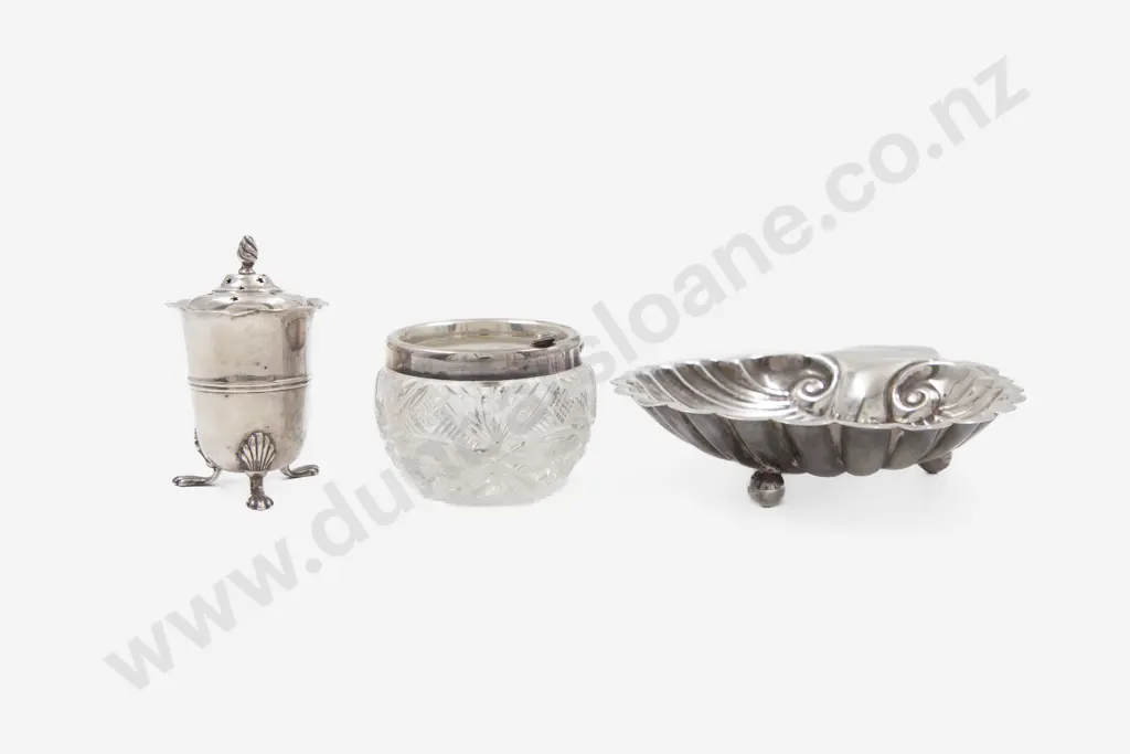 Edw VII S/S Scallop Shell Butter Dish Image 1++