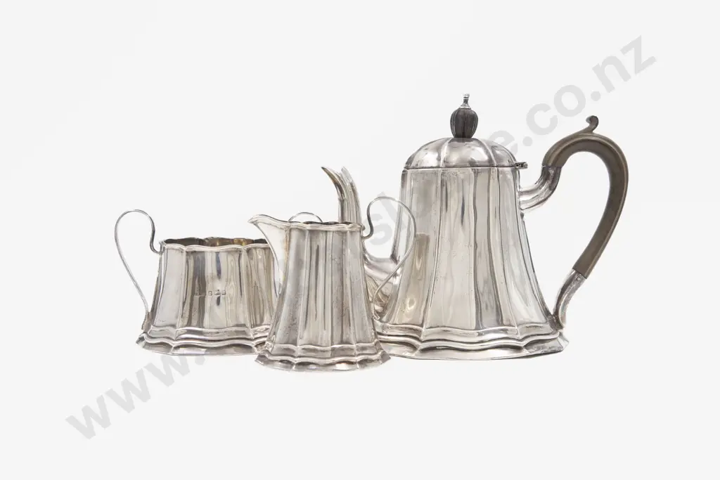 Edw VII S/S 3 Piece Teaset Image 1++