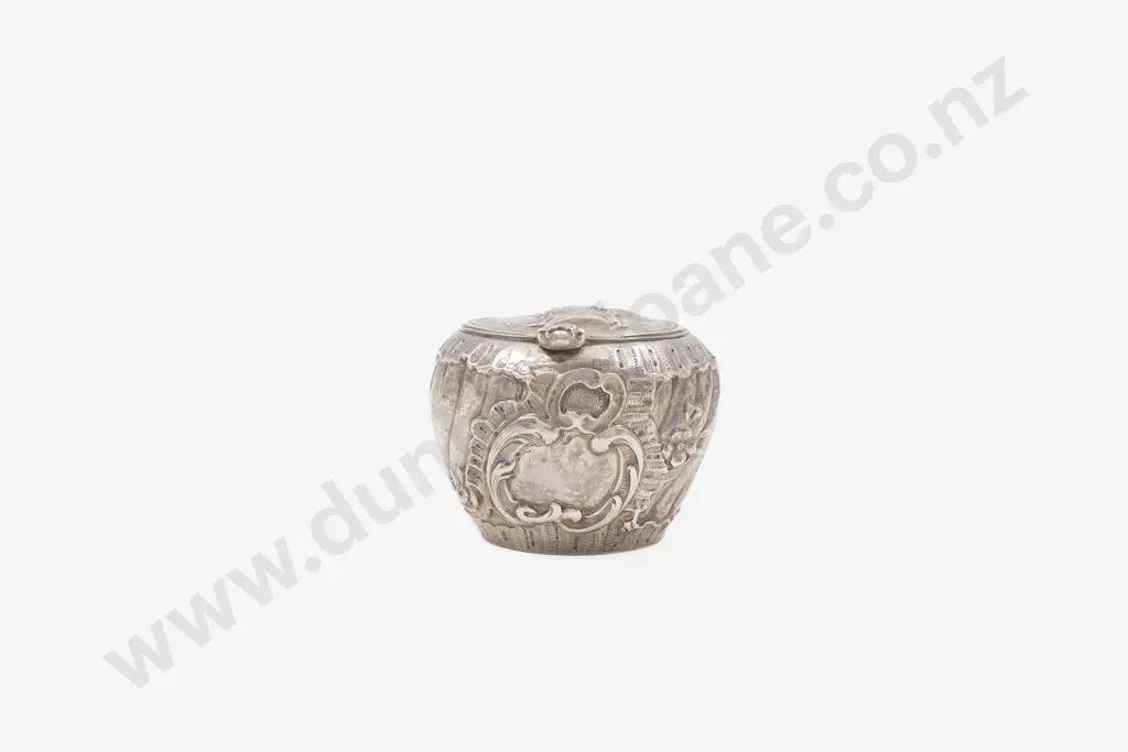 C19th European Silver Lidded Box Image 1++