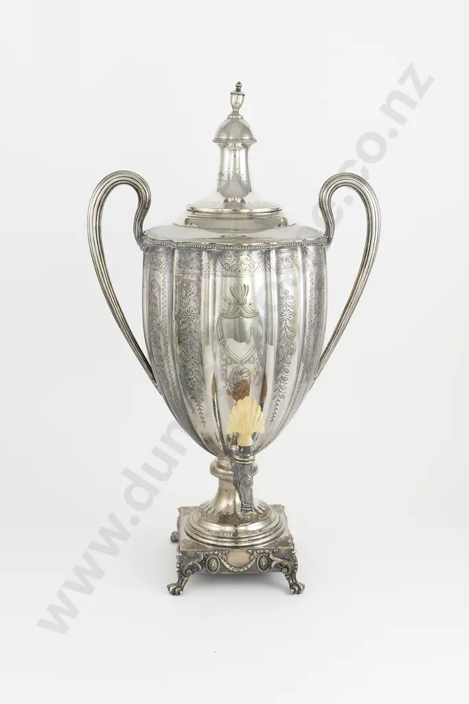 Vict S/Plate Two Handled Samovar Image 1++