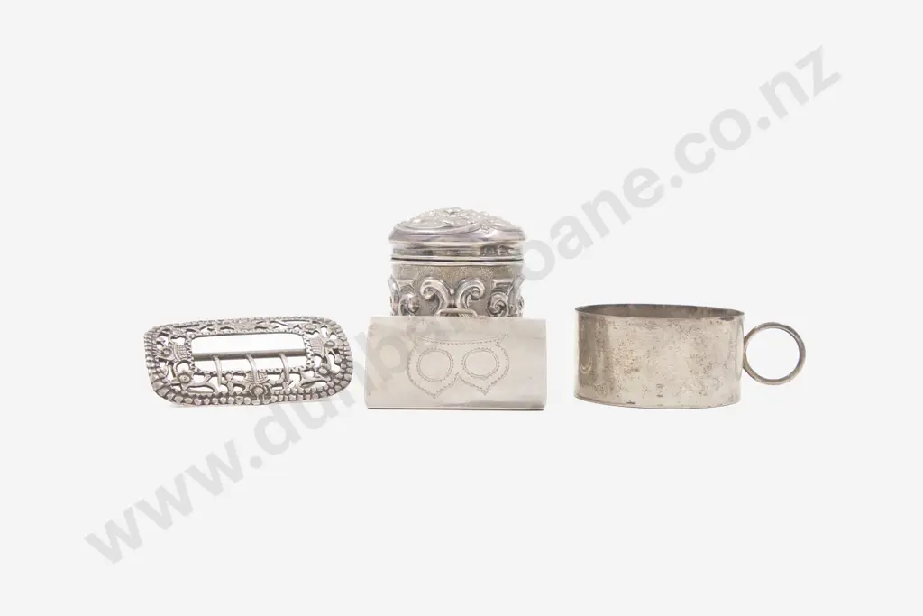S/S Cylindrical Dressing Table Jar & Cover Image 1++