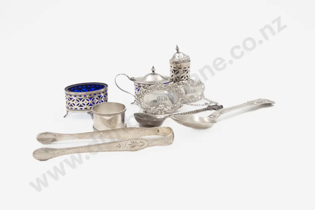 Pair S/S Gin Decanter Labels Image 1++