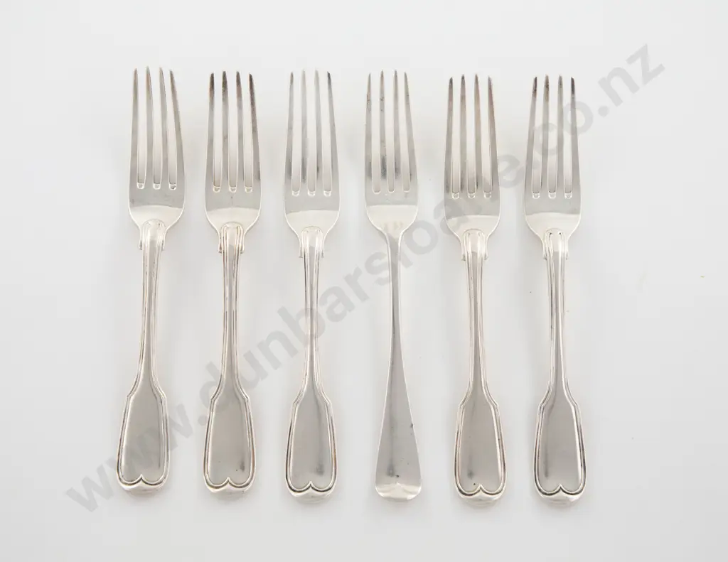 Set 5 Geo IV S/S Table Forks Image 1++