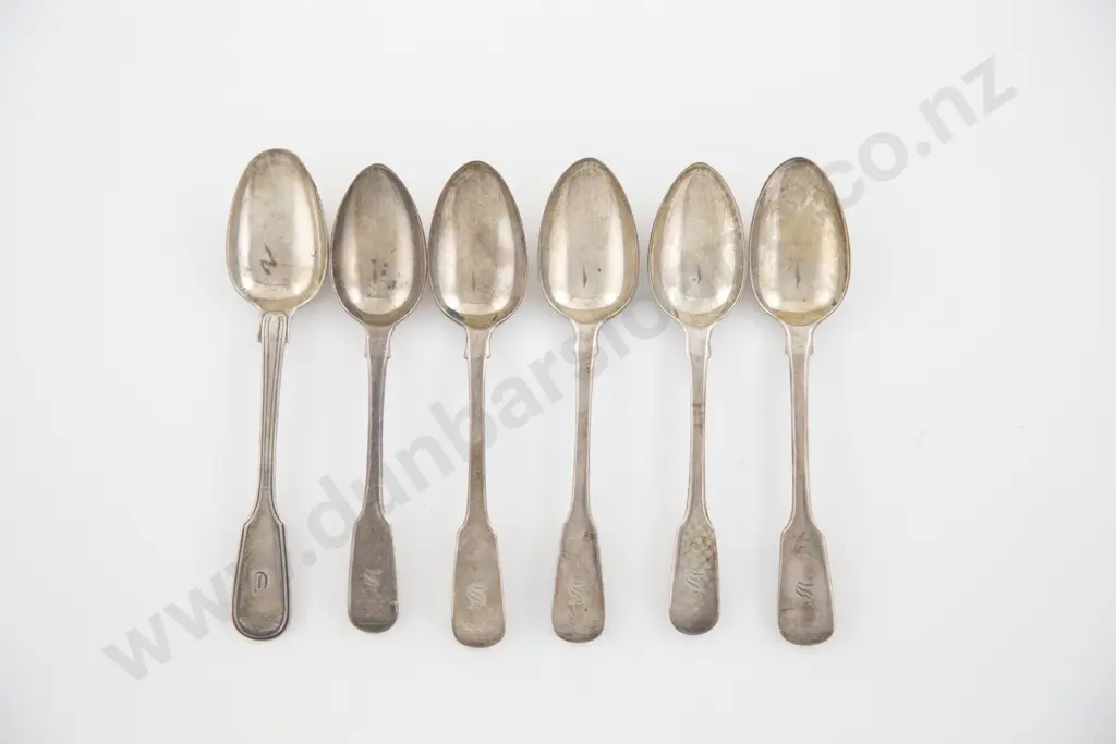 Six S/S Fiddle Pattern and Fiddle & Thread Teaspoons Image 1++