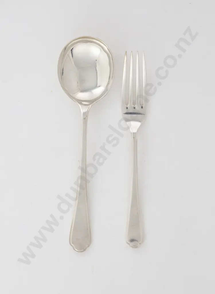 28 Piece Geo VI S/S Cutlery Set By Walker & Hall Image 1++
