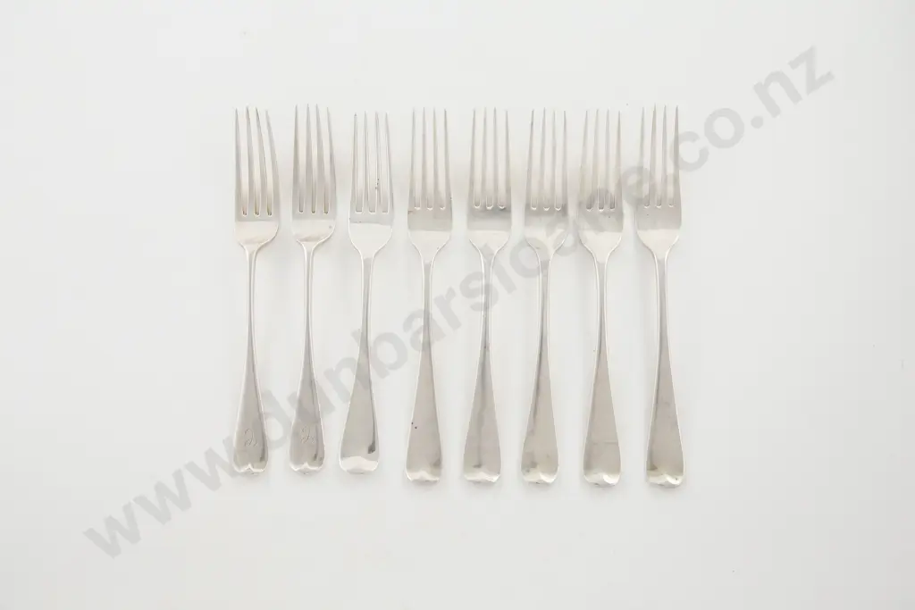 Composed Set Of 8 Vict S/S Table Forks Image 1++