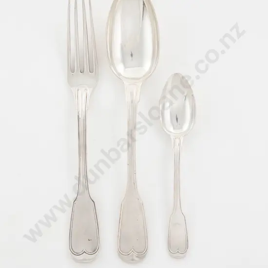 19 Piece German .800 Cutlery Set By Schurmann