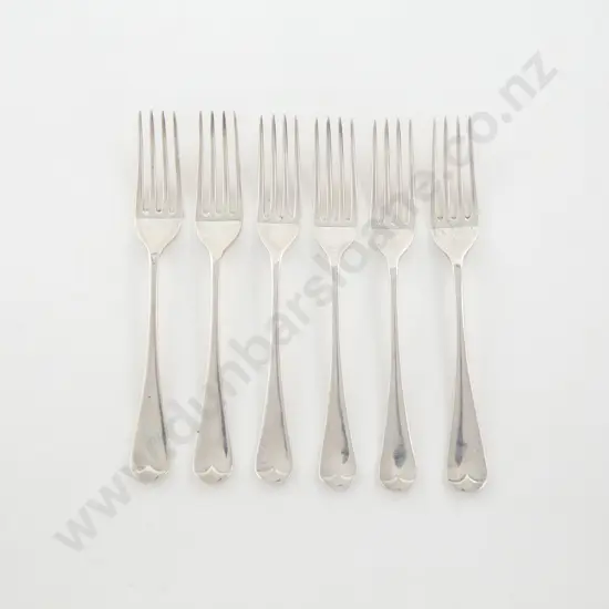 Set Of 6 S/S Dessert Forks by James Dixon & Sons, Sheffield