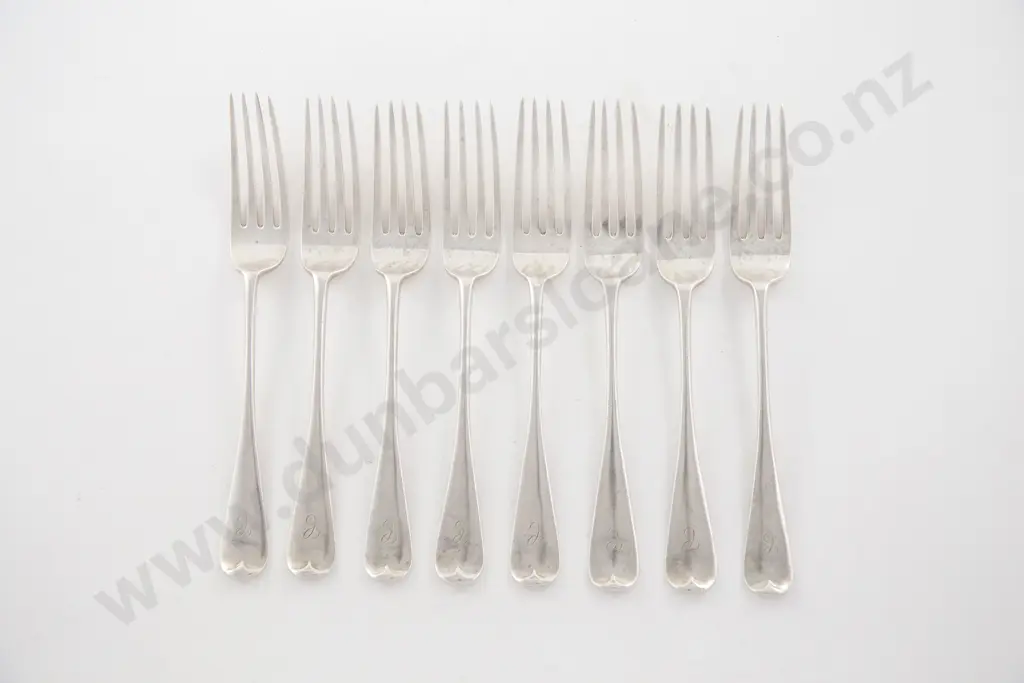 Set Of 8 Vict S/S Table Forks Image 1++