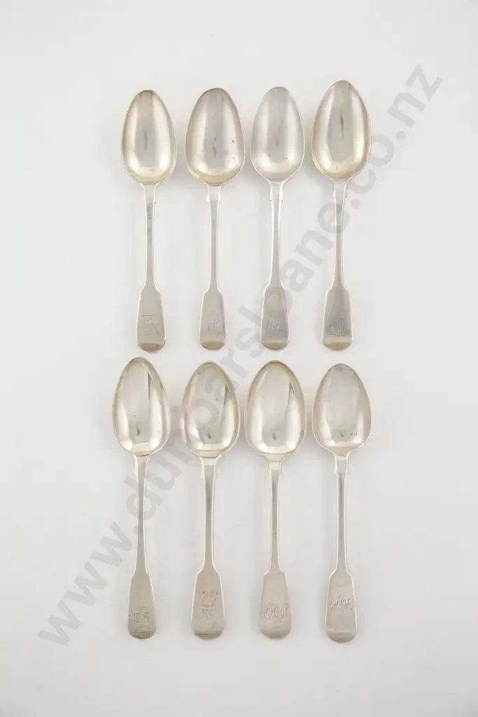 Composed Set Of 8 S/S Dessert Spoons Image 1++